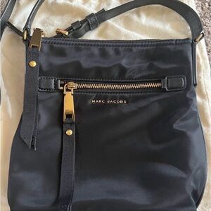 Marc Jacobs Navy Crossbody Bag with Gold Accents
